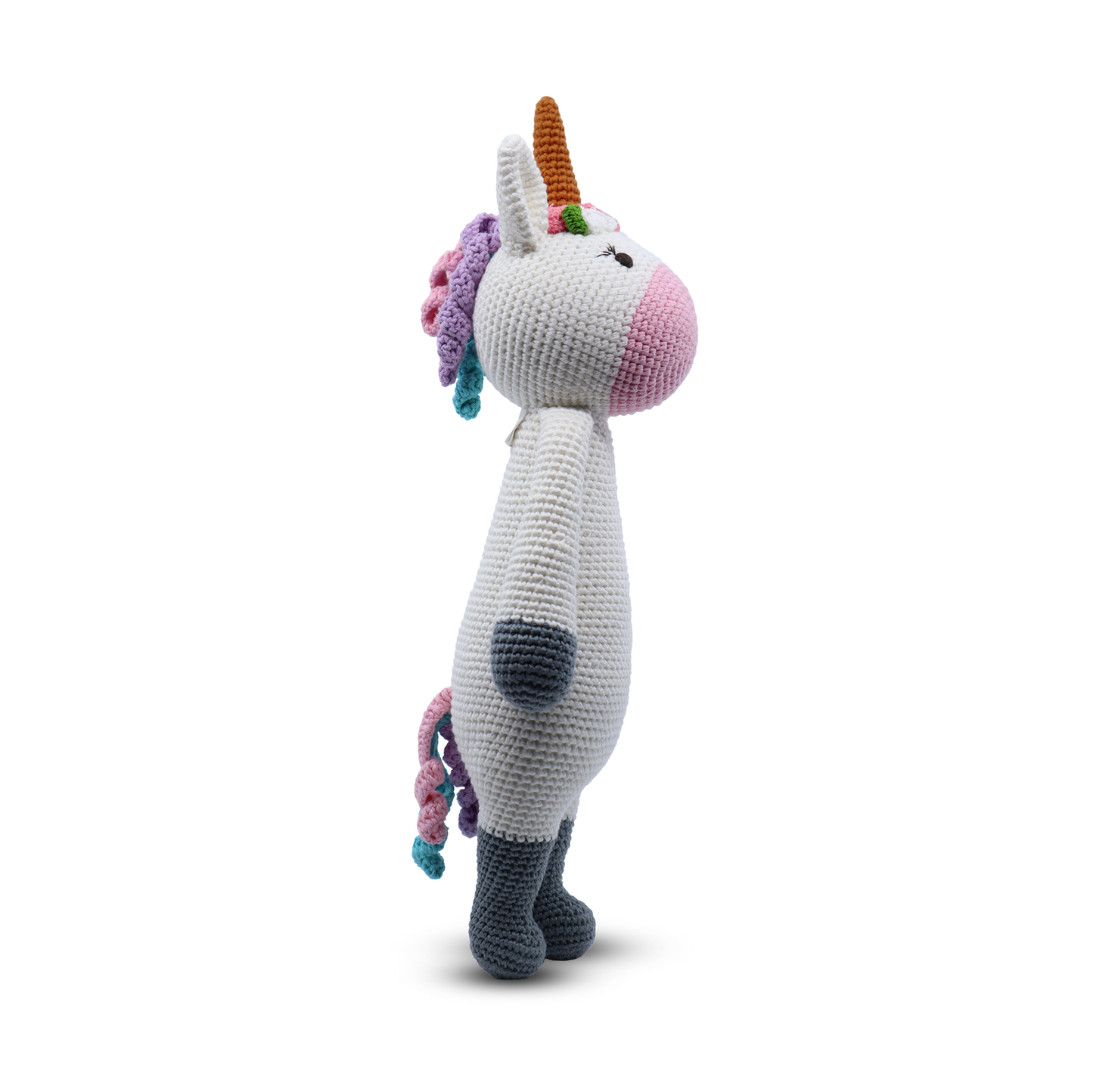 large unicorn toy side view