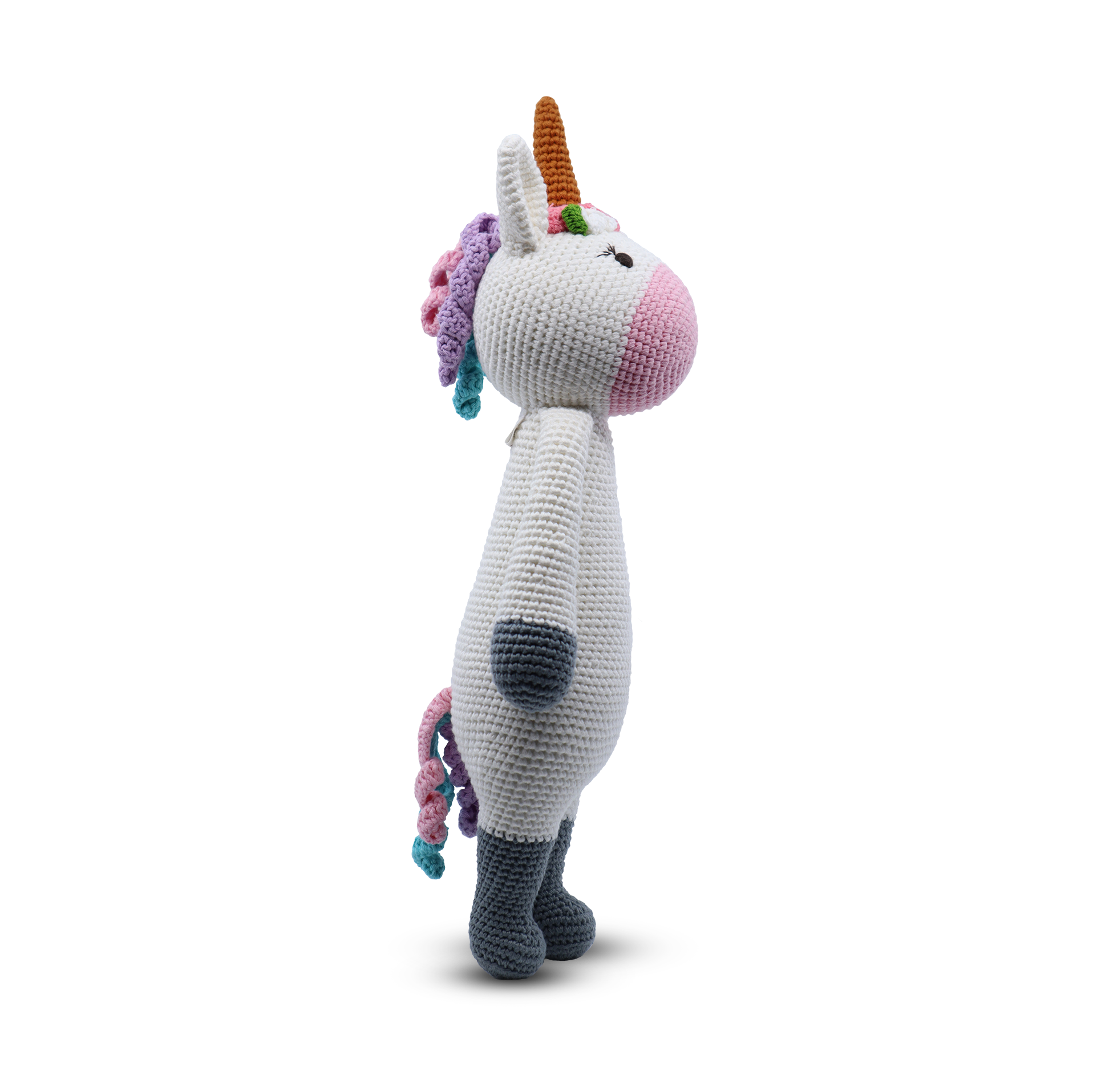 large unicorn toy side view