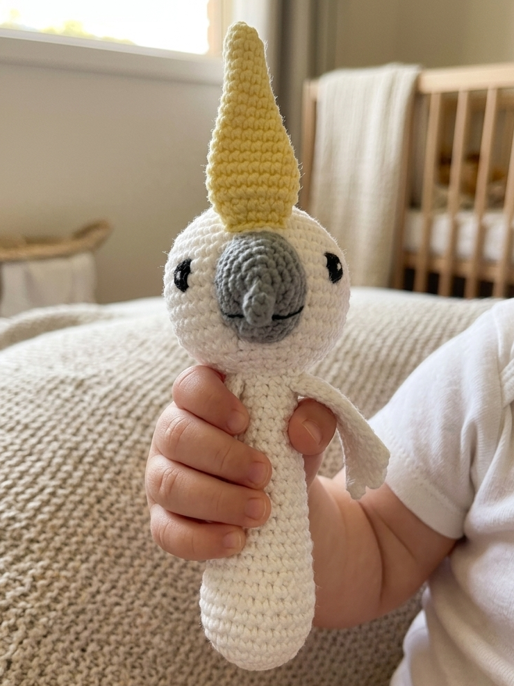 Sunny the Cockatoo - Shaker Rattle