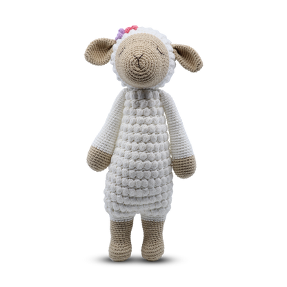 large stuffed lamb toy